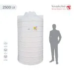 مخزن 2500 لیتری عمودی بلند سه لایه هیدروفوب تهران پلیمر یارا - تصویر 4