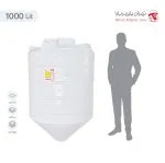 مخزن 1000 لیتری قیفی تک لایه هیدروفوب تهران پلیمر یارا - تصویر 2