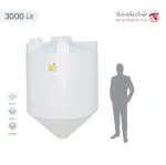 مخزن 3000 لیتری قیفی تک لایه هیدروفوب تهران پلیمر یارا - تصویر 3